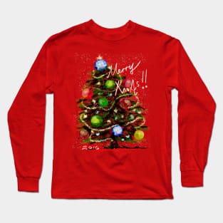 XMas Baubles Tree Long Sleeve T-Shirt